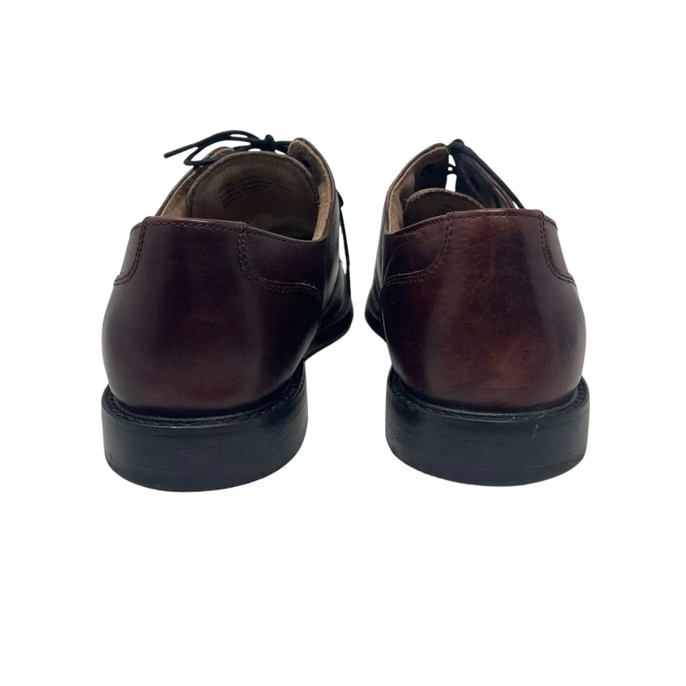 Florsheim Ashlin‎ Mens Burgundy Leather Oxford Shoes 8.5D Lace Up Dress Shoe
